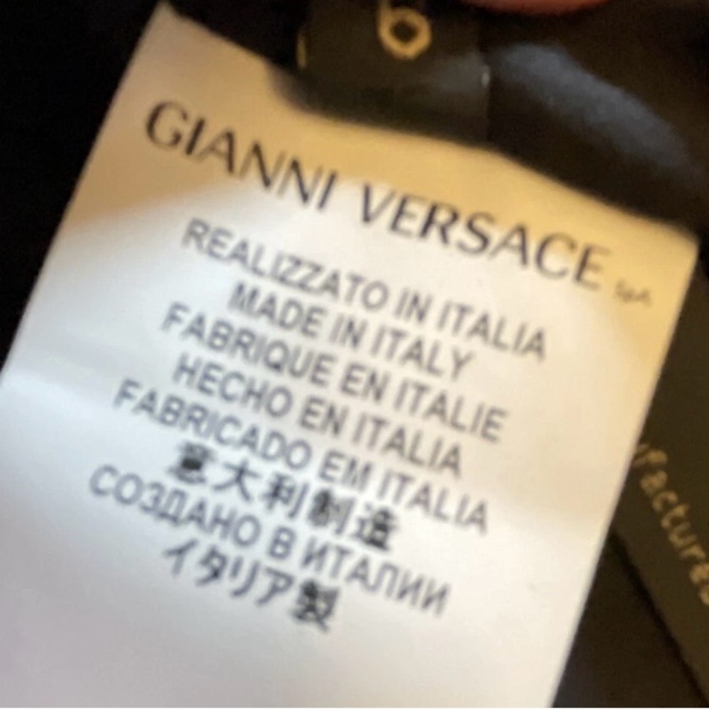 GIANNI VERSACE Leather Top Vest Jacket SZ40 Italy 6 USA Bolero 90s woman’s black - Picture 12 of 16